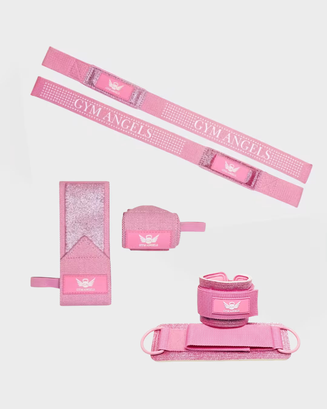 Pink Glitter Gym Accessories Bundle