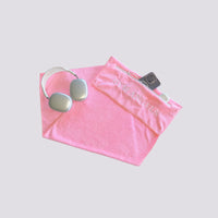 Pink Microfiber Hooded Gym Towel  with Zip Pocket for Workouts