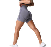 Light Gray Buttery Soft Seamless Contour Gym Shorts UK