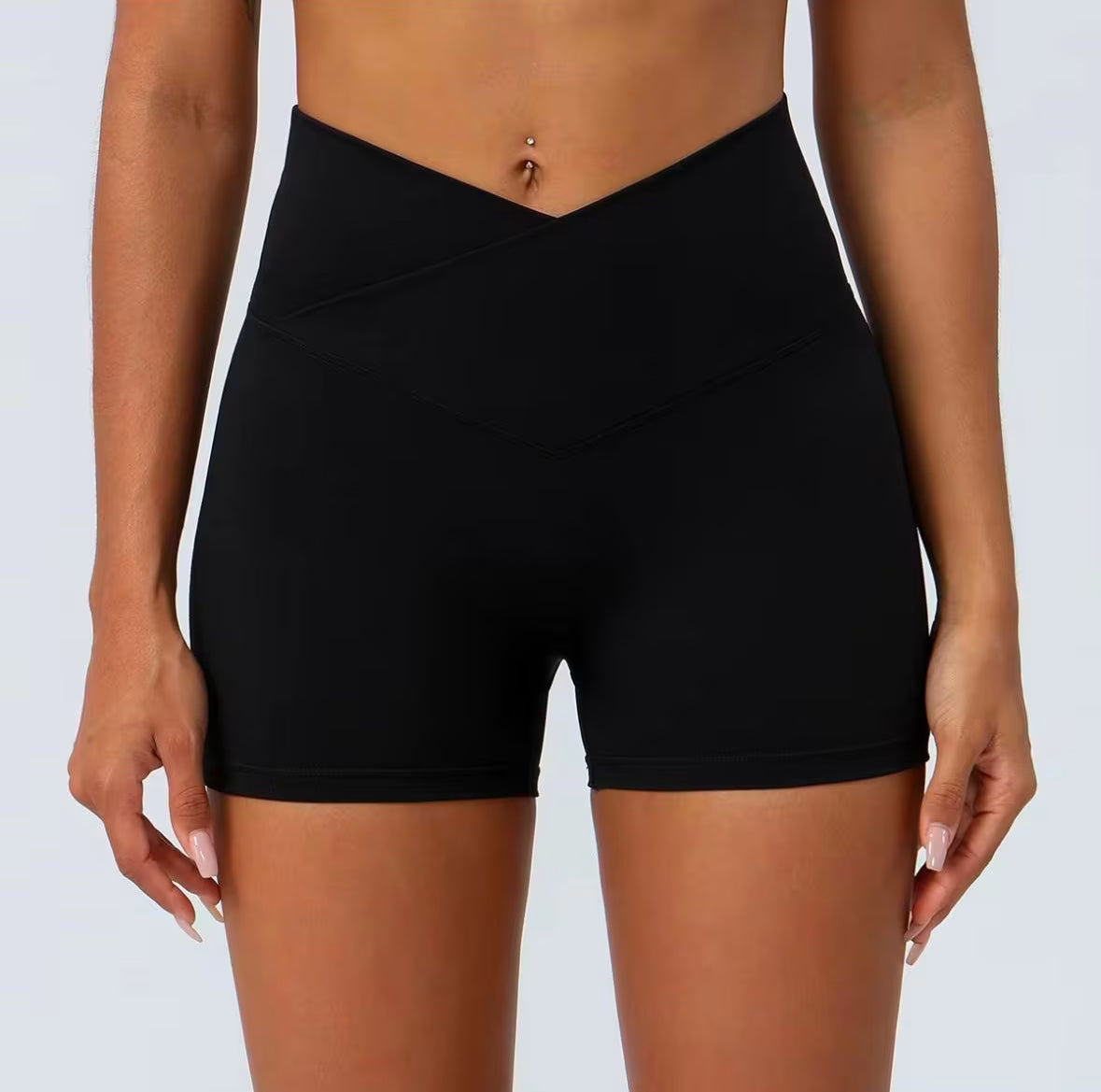 Gym Angels V waistband shorts for women UK